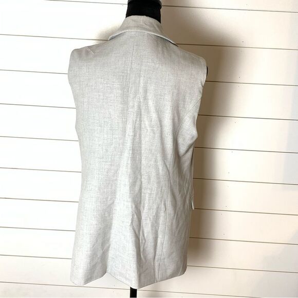 ZARA long grey vest waistcoat. Women’s size Large - Picture 6 of 11